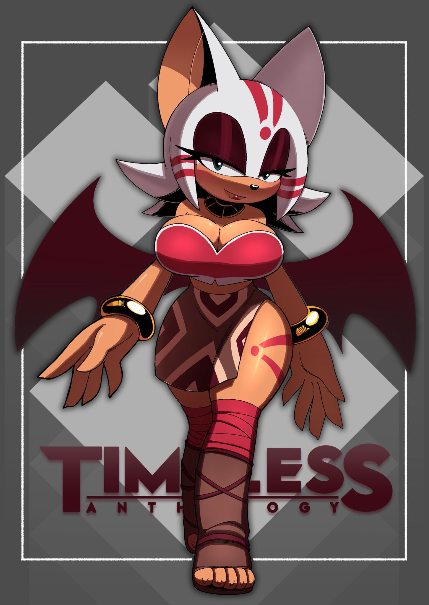 1girls, animal humanoid, anthro, ass, bat, bat girl, bat humanoid, big ass, big breasts, big thighs, breasts, chest, curvaceous, curvy, curvy figure, dakkii, digital media (artwork), female, female only, hips, hourglass figure, huge breasts, humanoid, large breasts, layziidakkii, legs, light skin, light-skinned female, mature, mature female, mobian, mobian (species), mobian bat, rouge the bat, sega, slim waist, sonic (series), sonic the hedgehog (series), thick, thick hips, thick legs, thick thighs, thighs, tribal markings, voluptuous, waist, wide hips, wide thighs