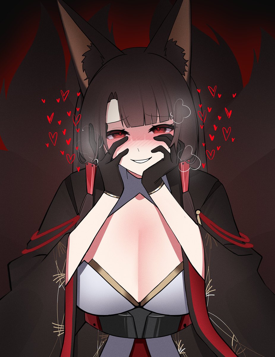 1girl, akagi (azur lane), azur lane, big breasts, fox ears, fox girl, huge breasts, silenzuka, solo, solo female