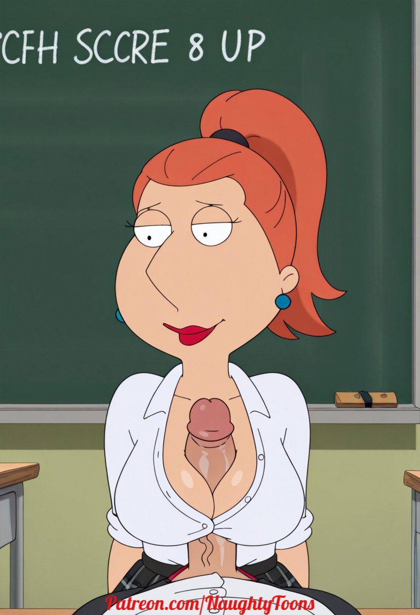 ai generated, big breasts, boobjob, boobs, cleavage, family guy, lois griffin, naughtytoons, red hair, redhair, redhead, titties, tittyfuck