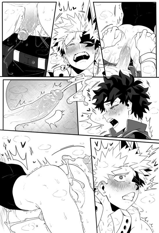 2d, anal, anal sex, anus, anus focus, ass, ass focus, ass up, bakugou katsuki, blush, boku no hero academia, comic, comic page, cum, cum in ass, dominant male, domination, domination loss, erect penis, erection, eyes, gay, gay domination, gay male, hair, izuku midoriya, katsuki bakugou, kyosein, male, male only, male/male, midoriya izuku, my hero academia, penis, penis in ass, stuck in wall, submissive, submissive male, wall, yaoi