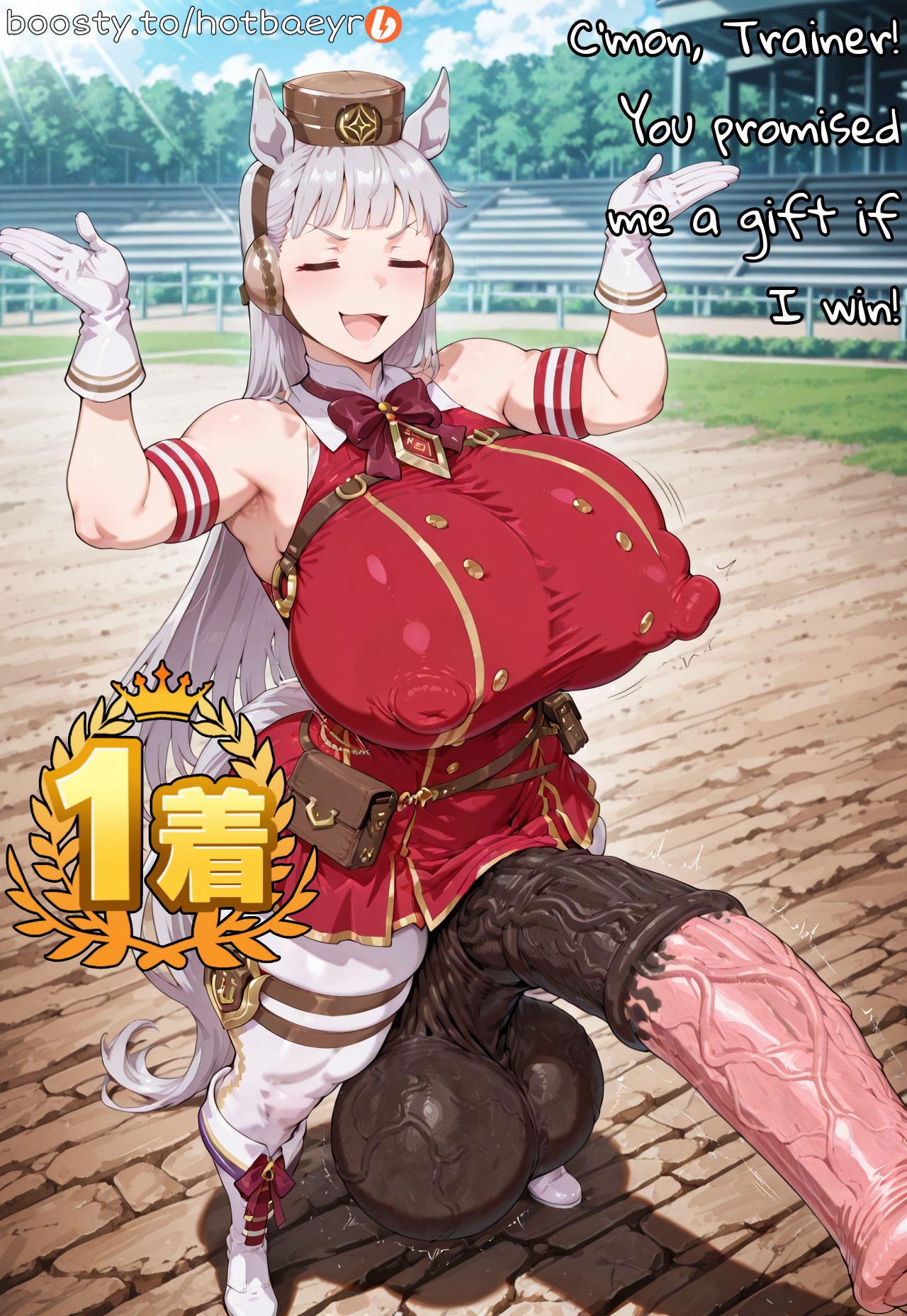 ai generated, animal genitalia on humanoid, balls, big balls, big breasts, big nipples, big penis, breasts, curvy, curvy body, female, futanari, gold ship (umamusume), horse ears, horse girl, horse penis, horsecock, horsecock futa, horsecock on humanoid, hotbaeyr, huge balls, huge breasts, huge cock, huge nipples, hyper balls, hyper penis, intersex, massive breasts, nipple bulge, nipples visible through clothing, penis, testicles, thick thighs, tight clothing, umamusume, umamusume pretty derby, veiny balls, veiny penis, veiny testicles