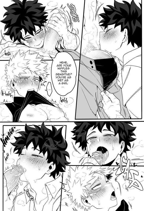 2d, ahegao face, bakugou katsuki, blush, boku no hero academia, comic, comic page, cum, cum in mouth, dominant male, domination, english, english text, eyes, gay, gay domination, gay male, hair, izuku midoriya, katsuki bakugou, kissing, kyosein, male, male only, male/male, masturbation, midoriya izuku, muscular, muscular male, my hero academia, oral, oral masturbation, oral penetration, oral sex, submissive, submissive male, text, yaoi