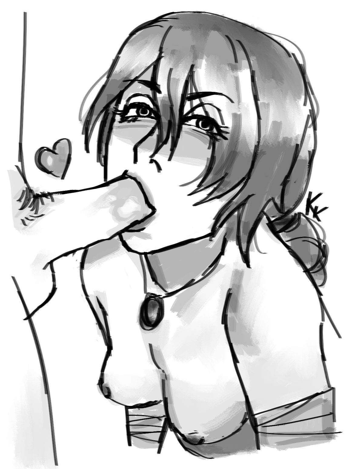 blowjob, breasts, breasts out, elden ring, female, fromsoftware, knavyknight, male, penis, penis in mouth, sketch, smiling at viewer, sorceress sellen