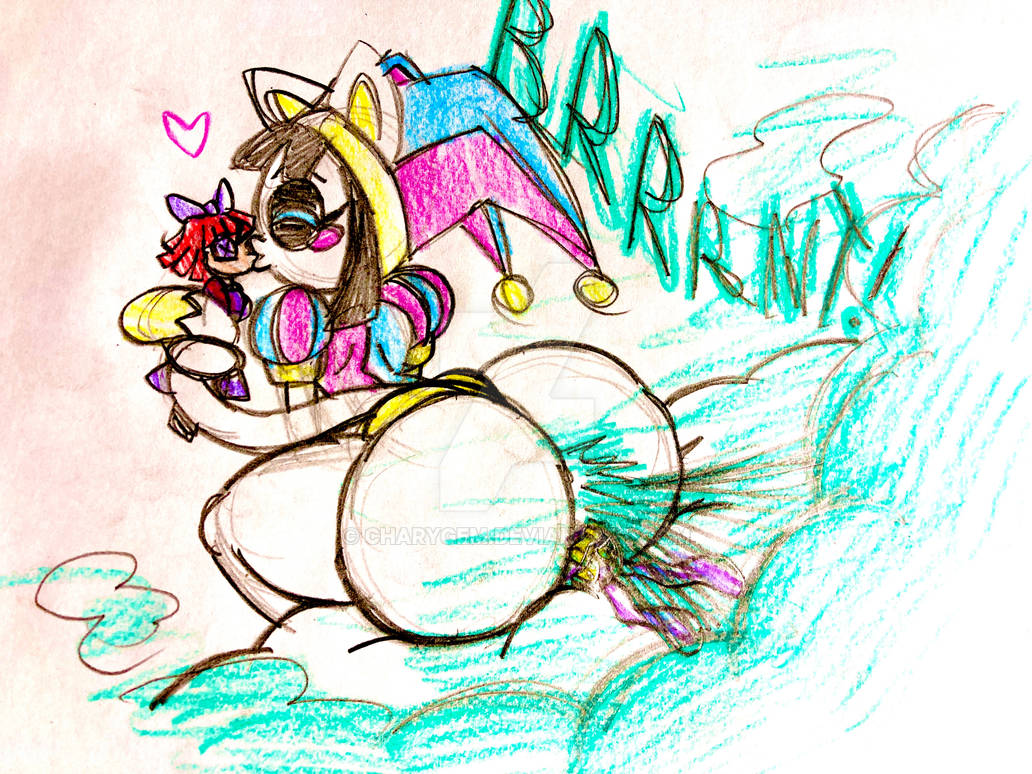 ass, bottomless, bubble butt, butt, cat ears, cat tail, charygem, deviantart, fart, fart fetish, farting on another, female, giant female, giantess, jax (the amazing digital circus), kissing, male, pomni (the amazing digital circus), ragatha (the amazing digital circus), smaller female, smaller male, the amazing digital circus