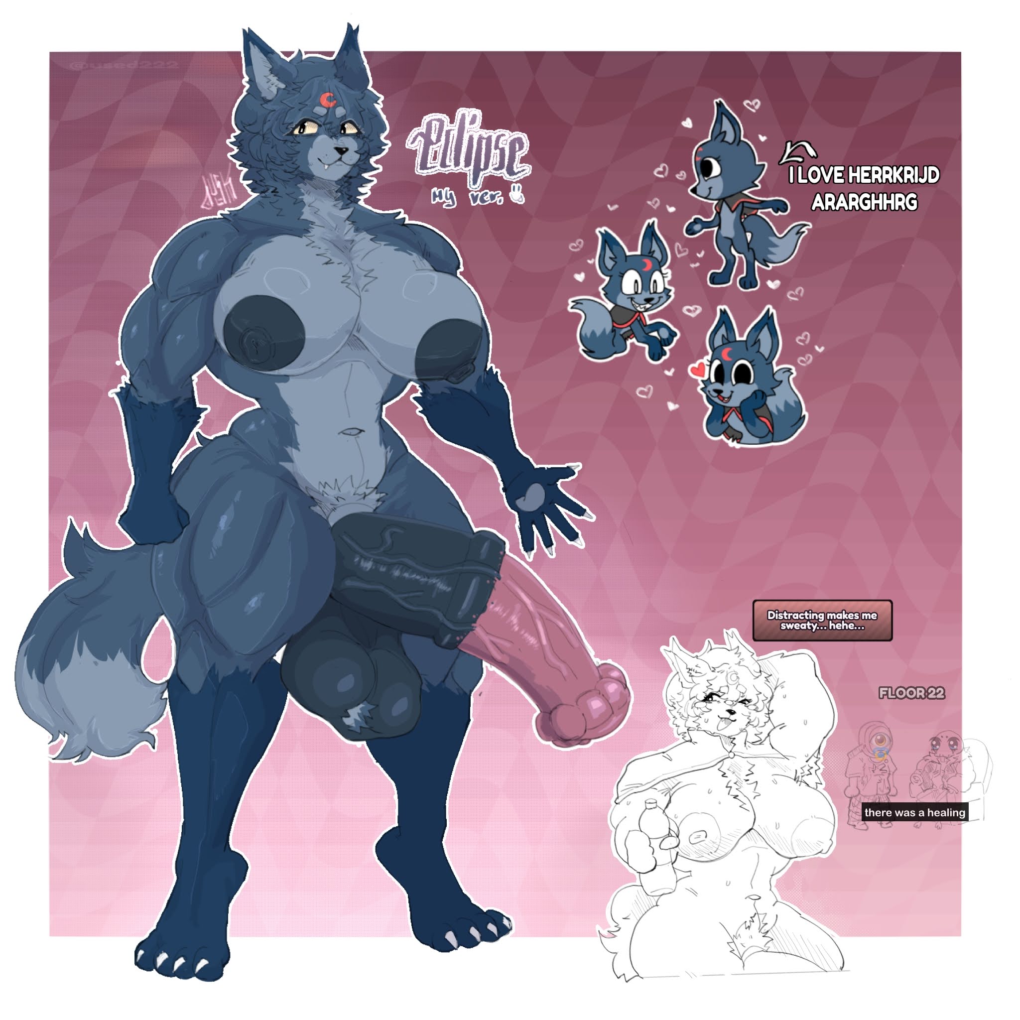 1girls, 2025, animal genitalia, anthro, balls, balls tuft, big balls, big penis, breasts, canine, dandy's world, eclipse (dandy's world), equine genitalia, equine penis, female, furry, futa only, futanari, horsecock, horsecock futa, huge breasts, huge cock, hyper genitalia, hyper penis, intersex, muscular, muscular female, muscular futa, musk, penis, pubic hair, roblox, scrotum, scrotum flap, solo female, solo focus, solo futa, used222, veiny penis, wolf, wolf girl