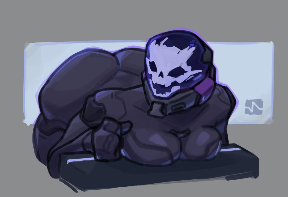 1girls, female, female only, halo (series), helmet, pulseblock, skull, solo, spartan (halo)