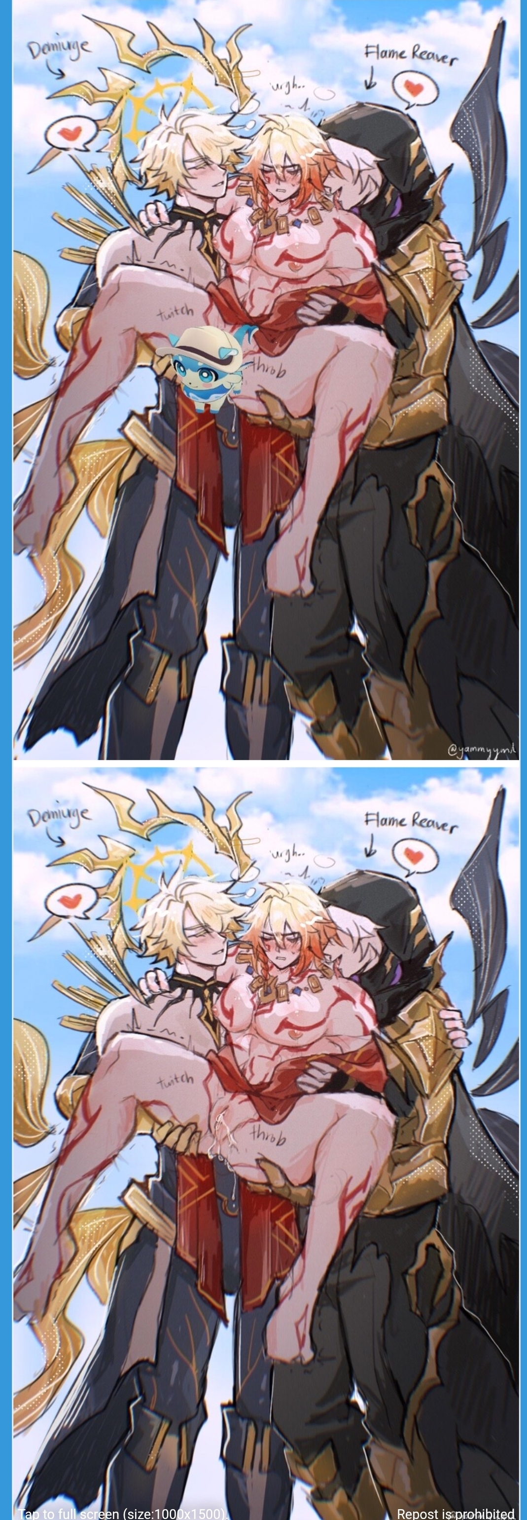 blush, blushing, cum, cum in pussy, cum inside, cuntboy, cuntboy/male, dripping, dripping cum, gay, gay sex, holding, honkai: star rail, male, male only, male/male, manhandling, muscular, muscular cuntboy, muscular male, mydei (honkai: star rail), phainon (honkai: star rail), pussy, tagme, threesome, yaoi