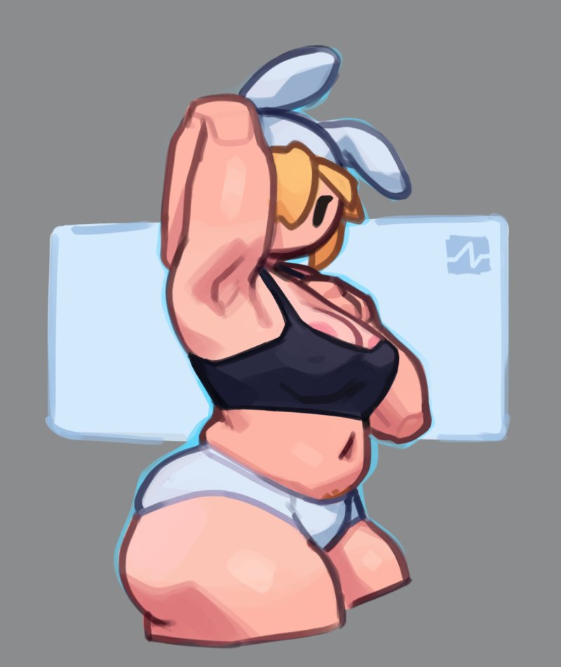 1girls, adventure time, anthro, anthro only, areola slip, areolae slip, female, female only, fionna the human girl, light skin, light-skinned female, pulseblock, solo