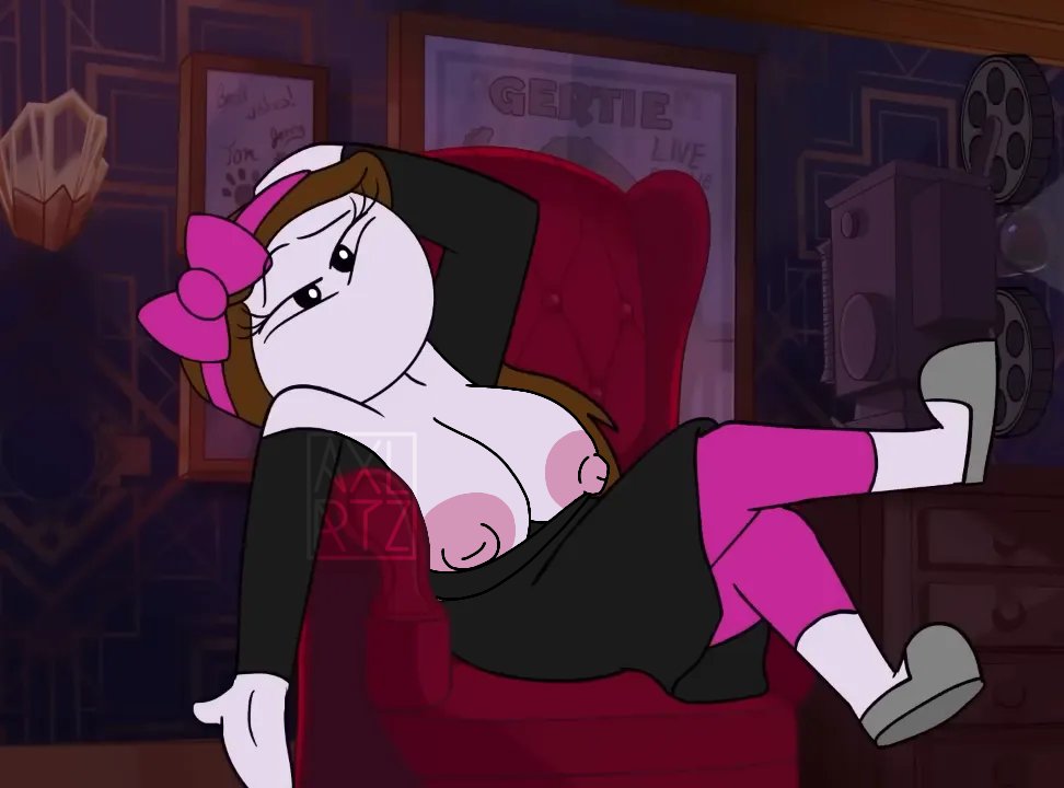 axxxolartz, big breasts, black dress, breasts, breasts out, couch, edited screencap, female, grey footwear, headgear, let me explain studios, long hair, no mouth, pink legwear, rebecca parham, semi closed eyes, white skin, youtube, youtuber