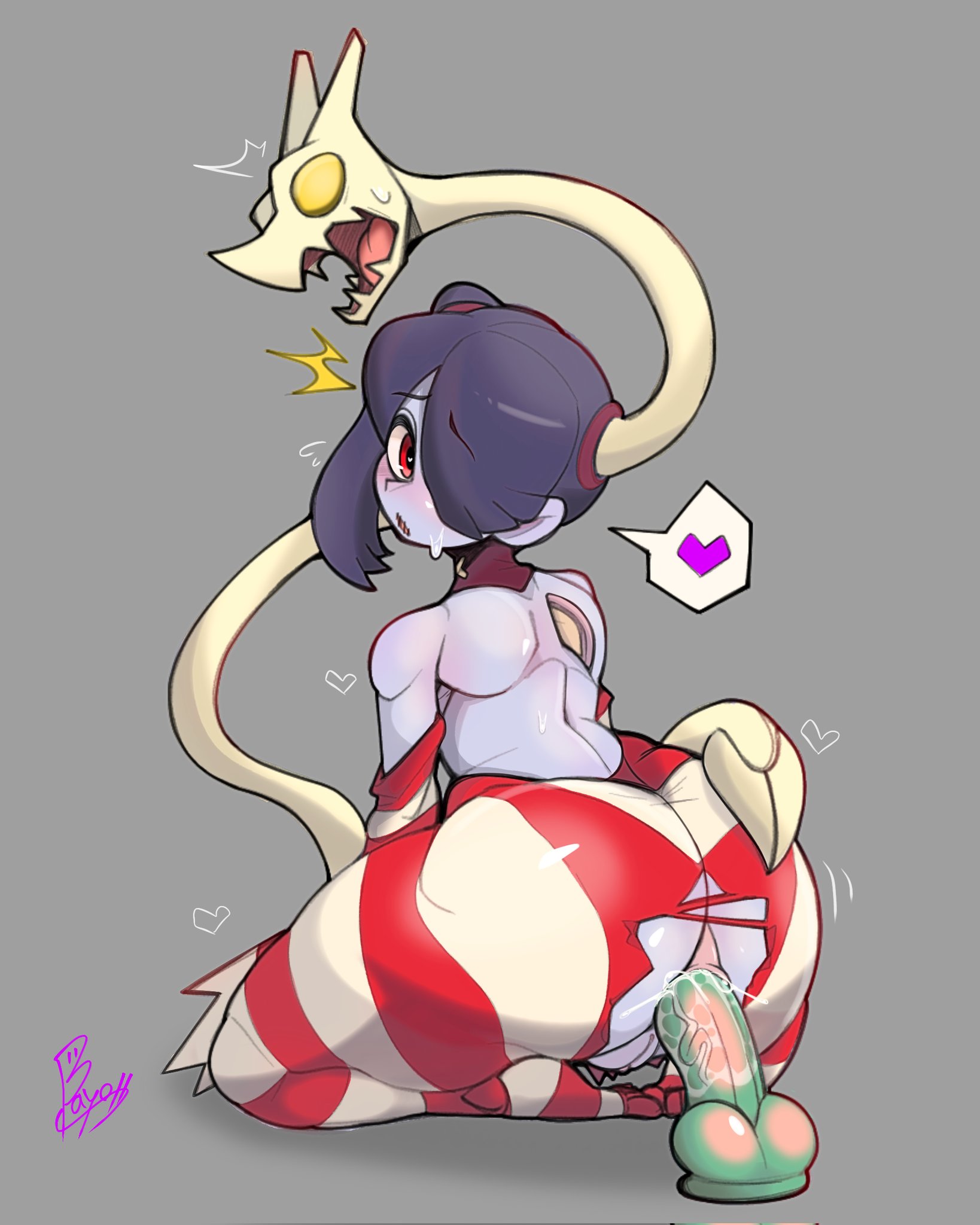1girls, anal masturbation, anal penetration, anal sex, ass, big ass, big butt, dildo, dildo in ass, doctor5648, fat ass, female, huge ass, huge butt, large ass, large butt, leviathan (skullgirls), ponytail, purple skin, sex toy, skullgirls, solo, solo female, squigly, stitched mouth, thick, thick thighs, thighs, wide hips, zombie, zombie girl