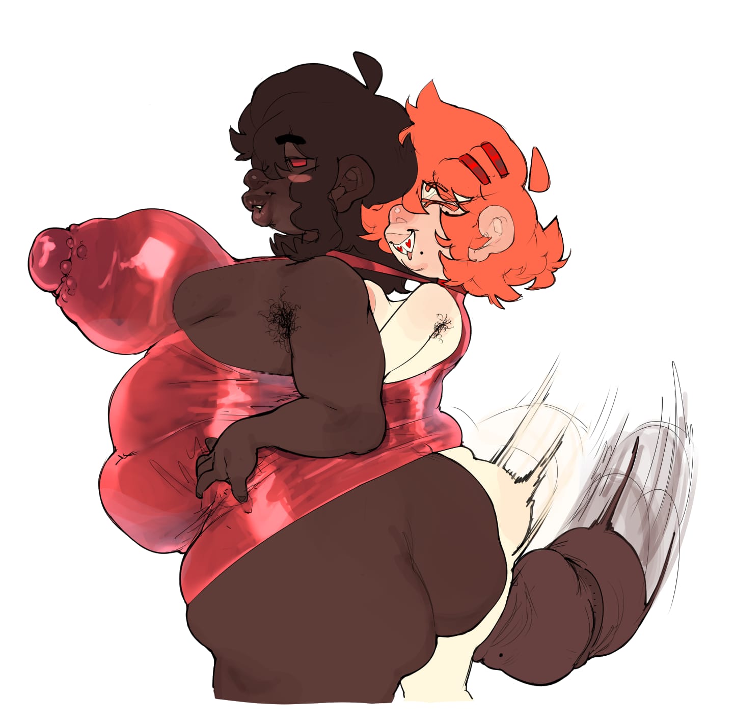alternate version available, ass out, belly, big ass, big breasts, blackwashed, braces, cheating, chubby, chubby female, clapping ass, clothed sex, dark skin, dark-skinned female, erect nipples, erection, fat, fat ass, friday night funkin, from behind, futa, futa on female, futanari, girlfriend (friday night funkin), hairy, hairy armpits, holding, huge ass, huge breasts, large breasts, long hair, naughty face, naughty smile, netorare, nipple bulge, nipples, ntr, oc, oc x canon, orange hair, pounding, pounding ass, round ass, smile, smiley face, thick thighs, thighhighs, thighs, transparent clothing, utaro uta