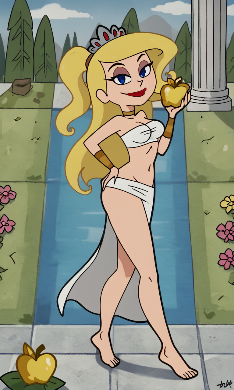 ai_generated ass barefoot bigmic145 blonde_hair breasts eris_(billy_and_mandy) female female_only goddess nai_diffusion solo stable_diffusion the_grim_adventures_of_billy_and_mandy white_skin