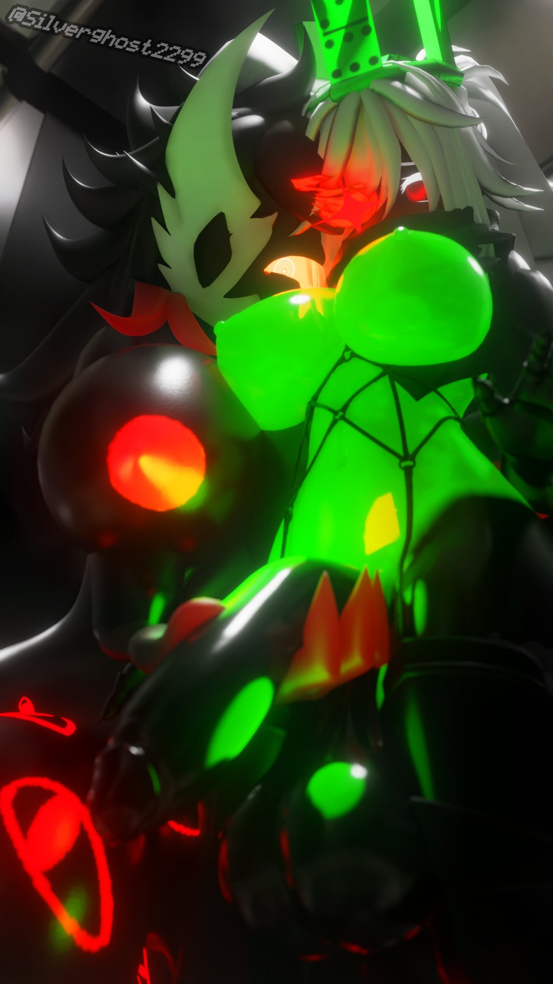 1futa, 1girls, 1x1x1x1, 3d, balls, betrayed 1x1x1x1, blender, breasts, crossover, folly (regretevator), forsaken (roblox), futa on female, futanari, humanoid, nipples, penis, regretevator, roblox, roblox game, robloxian, silver2299, standing, tagme, thighs, trackservolt, watermark