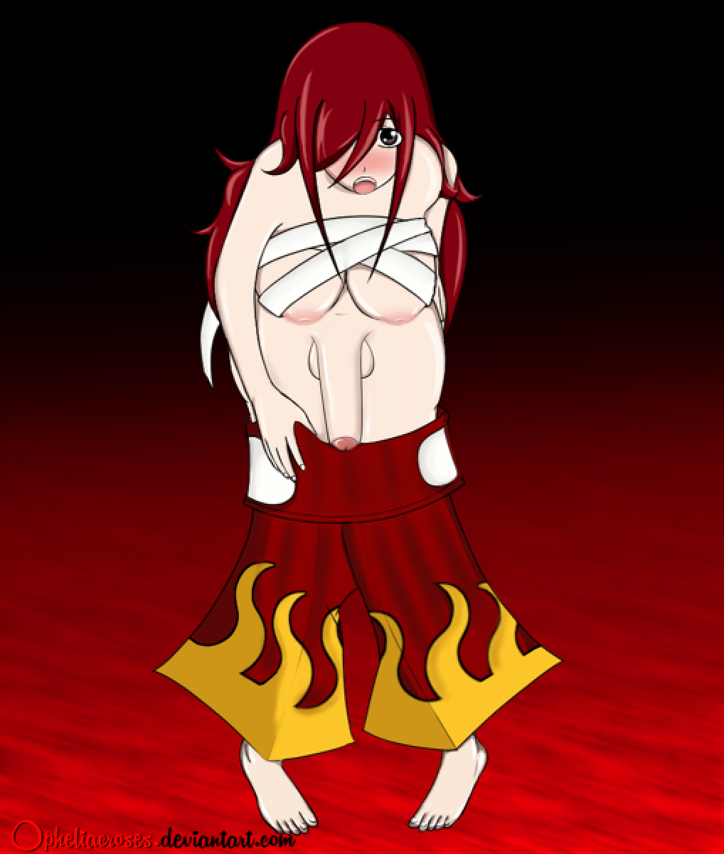 erza_scarlet fairy_tail futanari intersex opheliacroses solo_futa tagme