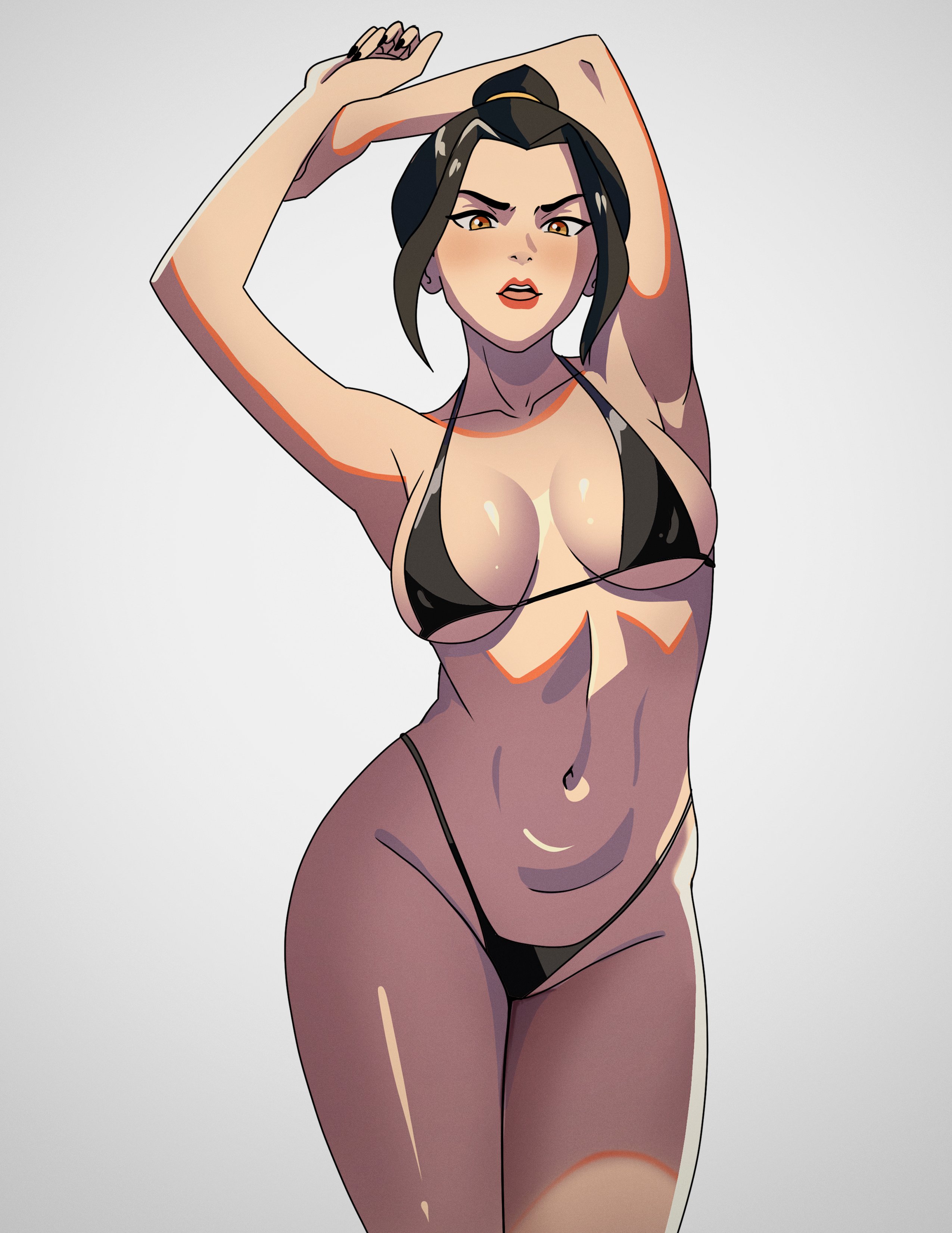 , 1girls, avatar legends, avatar the last airbender, azula, big breasts, bikini, breasts, female, lee tape, nickelodeon, solo