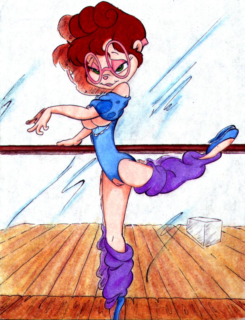 alvin_and_the_chipmunks ballerina ballet ballet_slippers charles_williams chipettes clothing crotchless glasses jeanette_miller legwarmers leotard tagme