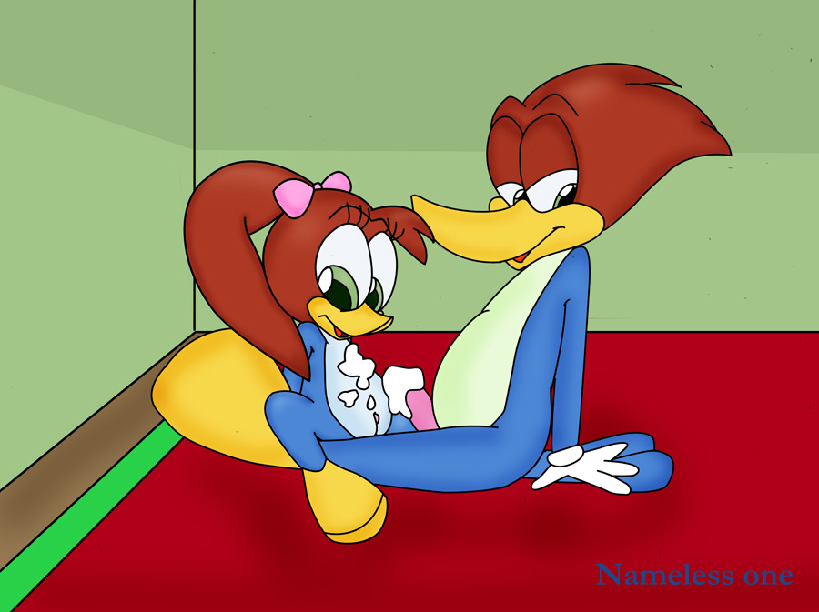 1boy 1girls age_difference anthro avian bird bow cub cum cum_on_body female green_eyes incest indoors male nameless_one_(artist) penis pink_bow pussy size_difference splinter_woodpecker tagme the_woody_woodpecker_show ugly_duckling uncle_and_niece universal_studios woodpecker woody_woodpecker young