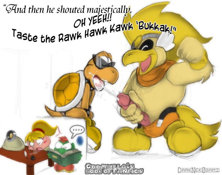 cum darknek0gami gay goomba goombella hawk king_k king_k_(paper_mario) koopa koopa_troopa kp_pete male_focus mario_(series) nintendo paper_mario paper_mario:_the_thousand-year_door rawk_hawk straight_hair super_mario_bros. the_great_gonzales_jr white_background yoshi yoshi_kid_(ttyd)