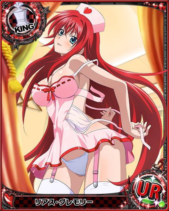 animius, blue eyes, female, female only, high school dxd, nurse, red hair, rias gremory