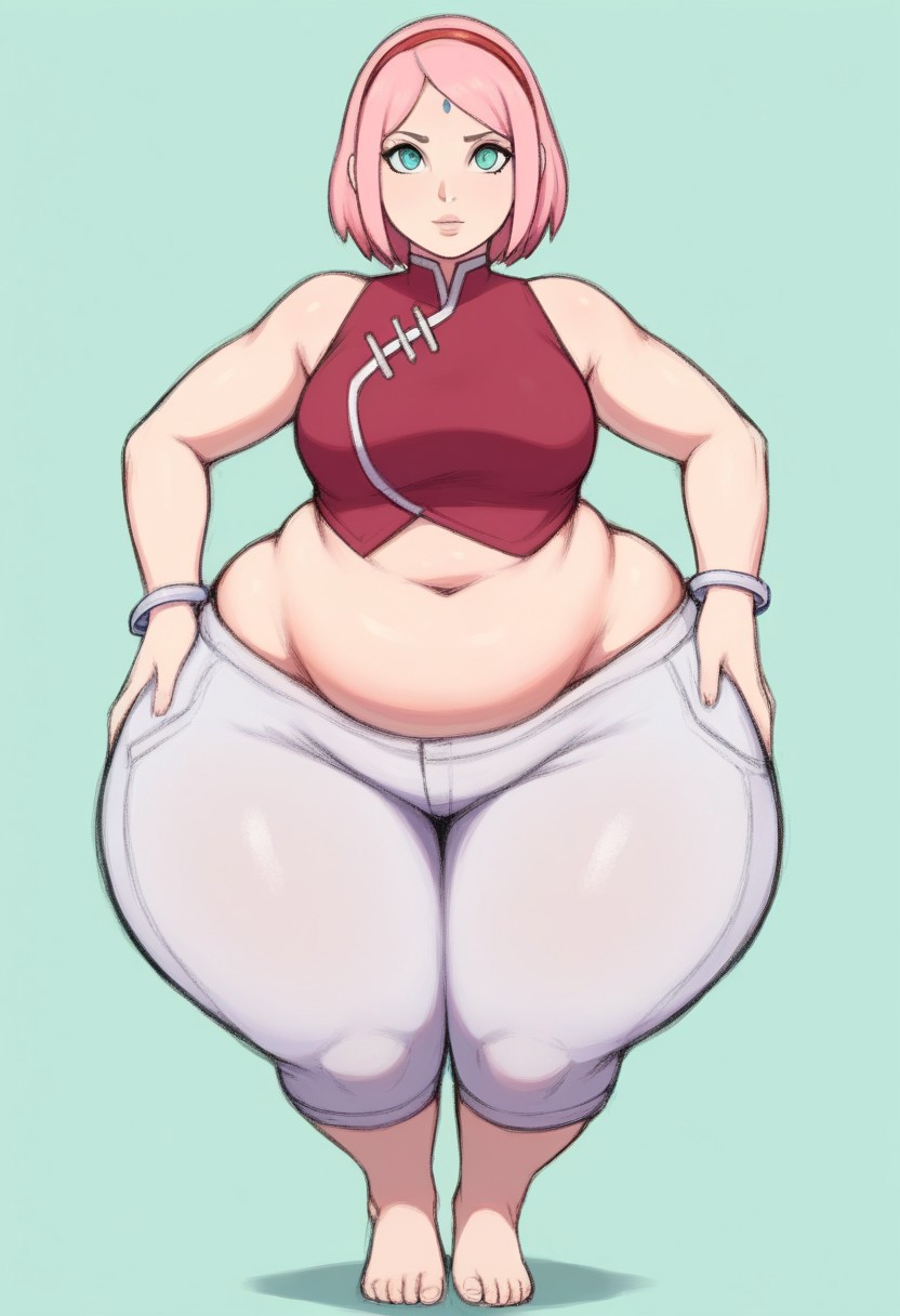 ai_generated big_breasts boruto:_naruto_next_generations bottom_heavy gvukub naruto sakura_haruno thick_thighs wide_hips