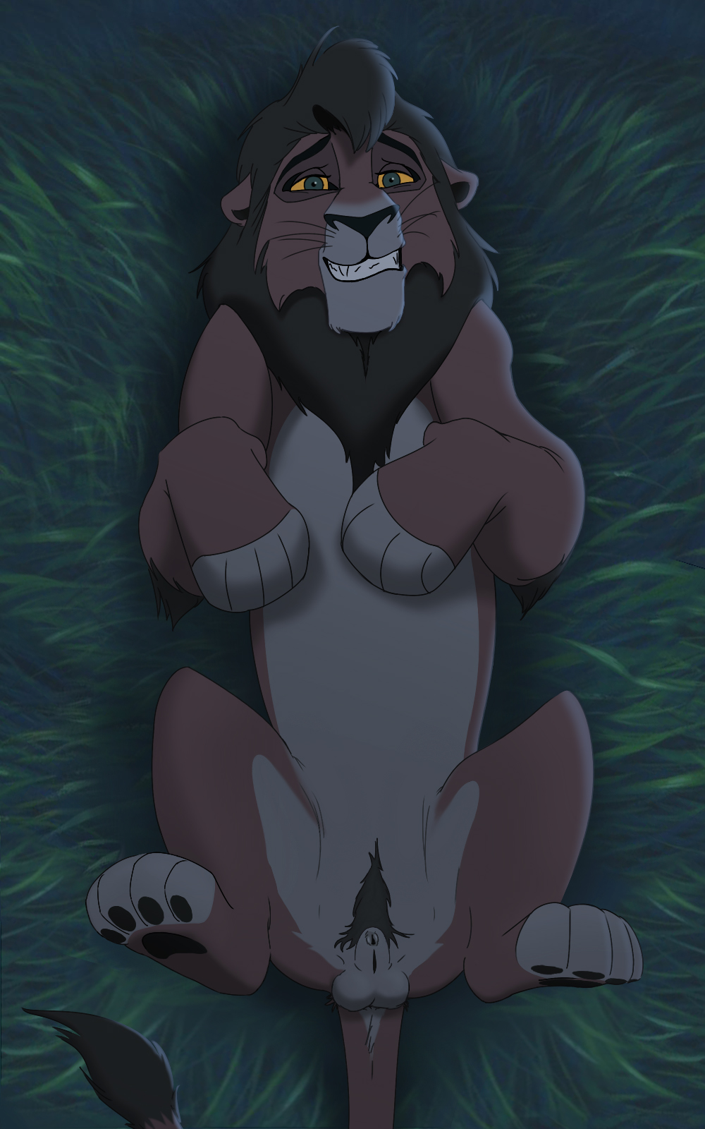 balls disney feline feral kovu lion male male_only mammal smile solo the_lion_king zica