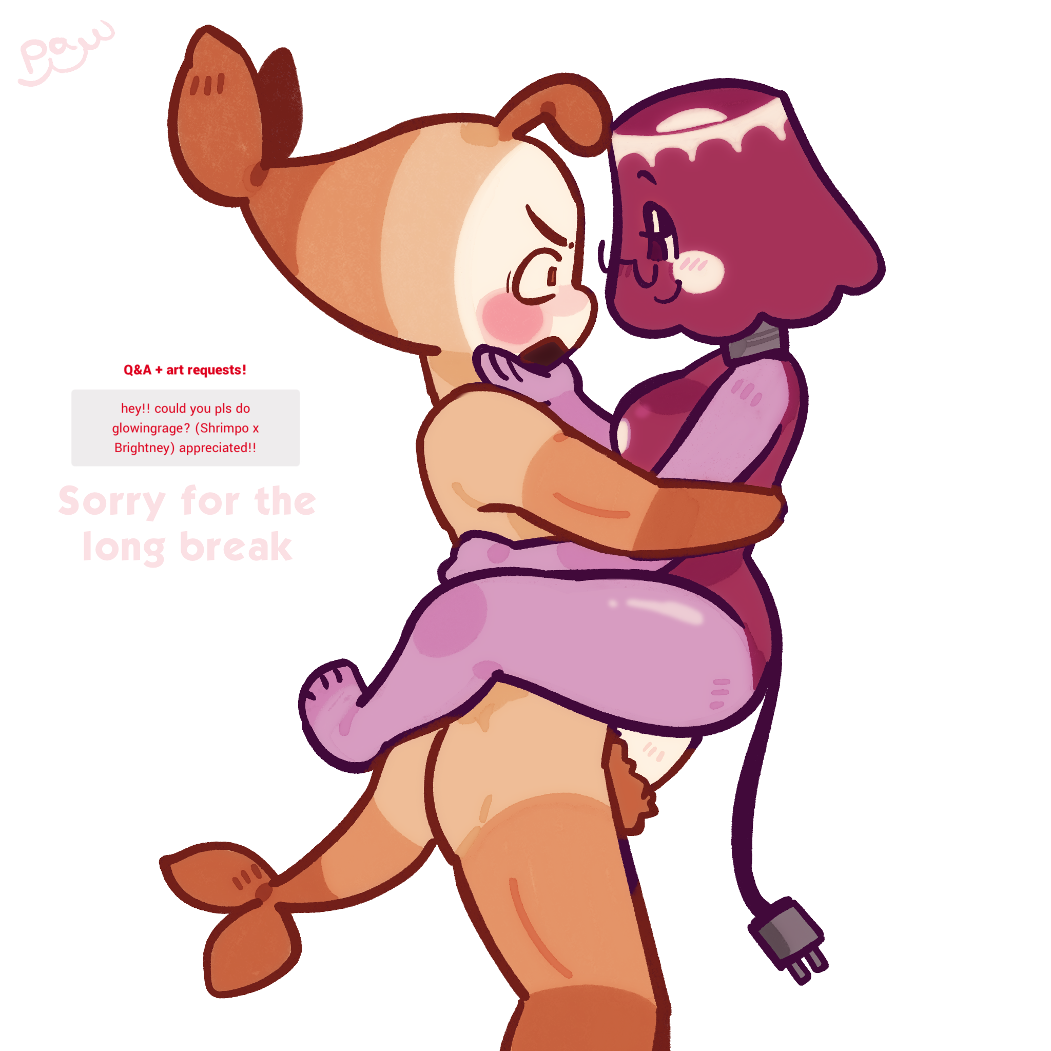 1boy1girl, blush, blushing_male, brightney(dandy's_world), cartoony, d...