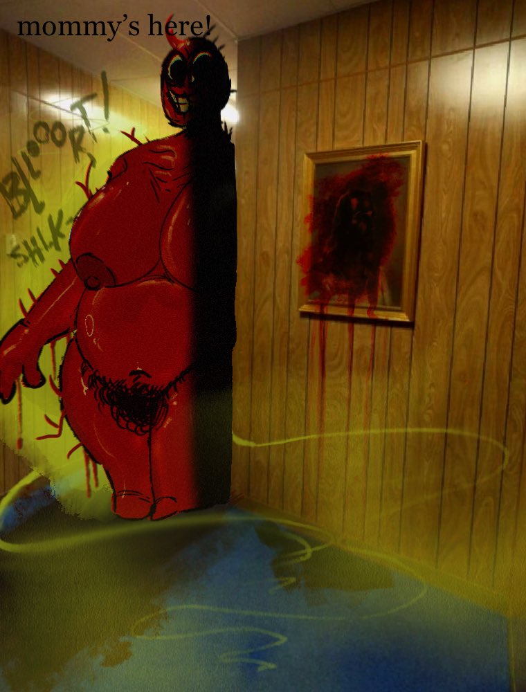 1girls, analog horror, analog porn, bald, bald female, belly, belly bulge, belly button, belly focus, big belly, big breasts, big nipples, black eyes, blood, blood drip, blood dripping, blood stain, breasts, breasts out, chubby, chubby belly, chubby female, contamination, creature, creepy, creepy eyes, creepy face, creepy smile, deadly fart, demon, demon girl, dialogue, dirty water, fart, fart cloud, fart fetish, farting, fartrooms, farts, fat, fat female, fat nipples, female, female focus, female only, framed picture, gastr0punk, gore, green fart, green gas, hairy, hairy pussy, horn, horror, horror (theme), imminent death, imminent rape, mommy, mommy dom, mommy kink, monster, monster girl, more at source, naked female, neckline, nipples, nipples out, no clothes, obscured character, photo, photo background, poison gas, pool, pov, pov eye contact, pussy, pussy covered, pussy obscured, real life background, red skin, red skinned female, roots, shading, shadow, smell, smelly, smelly farts, smile, smiling, smiling at viewer, stink, stink fumes, stink lines, stinky, stinky fart, stomach, stomach bulge, talking, talking to viewer, the backrooms, the braprooms, thicc, thick, thick body, thick breasts, thick hips, thick legs, thick nipples, thick thighs, toxic gas, ugly, ugly bitch, ugly female, water, wooden wall, wretch (the backrooms)