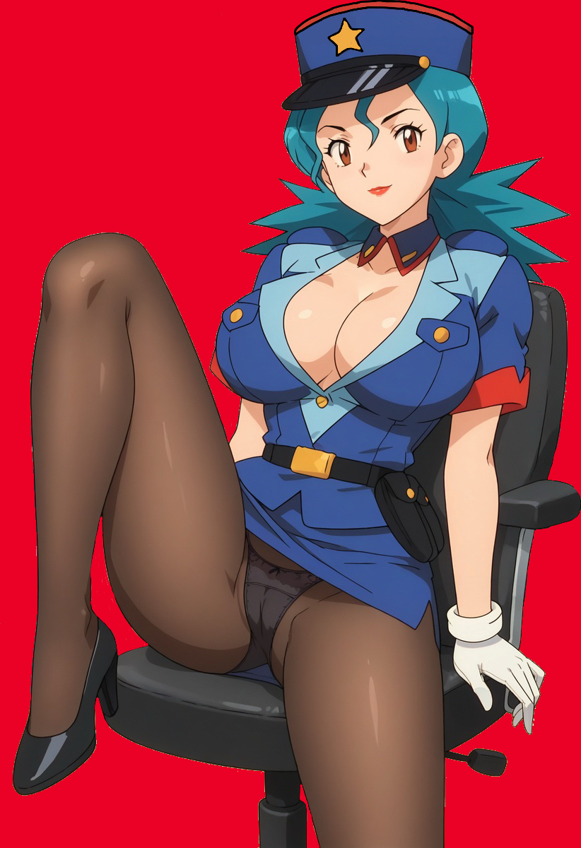 female female female_only nintendo officer_jenny_(pokemon) paulinebabe pokemon police_uniform