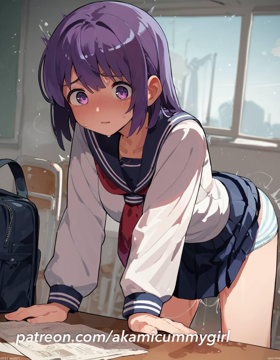 ai_generated ass big blush body breasts breath cute eyes face female girl hair juice legs naked nipples open pose purple pussy school school_uniform schoolgirl sex sexy skin steam steaming steamy uniform