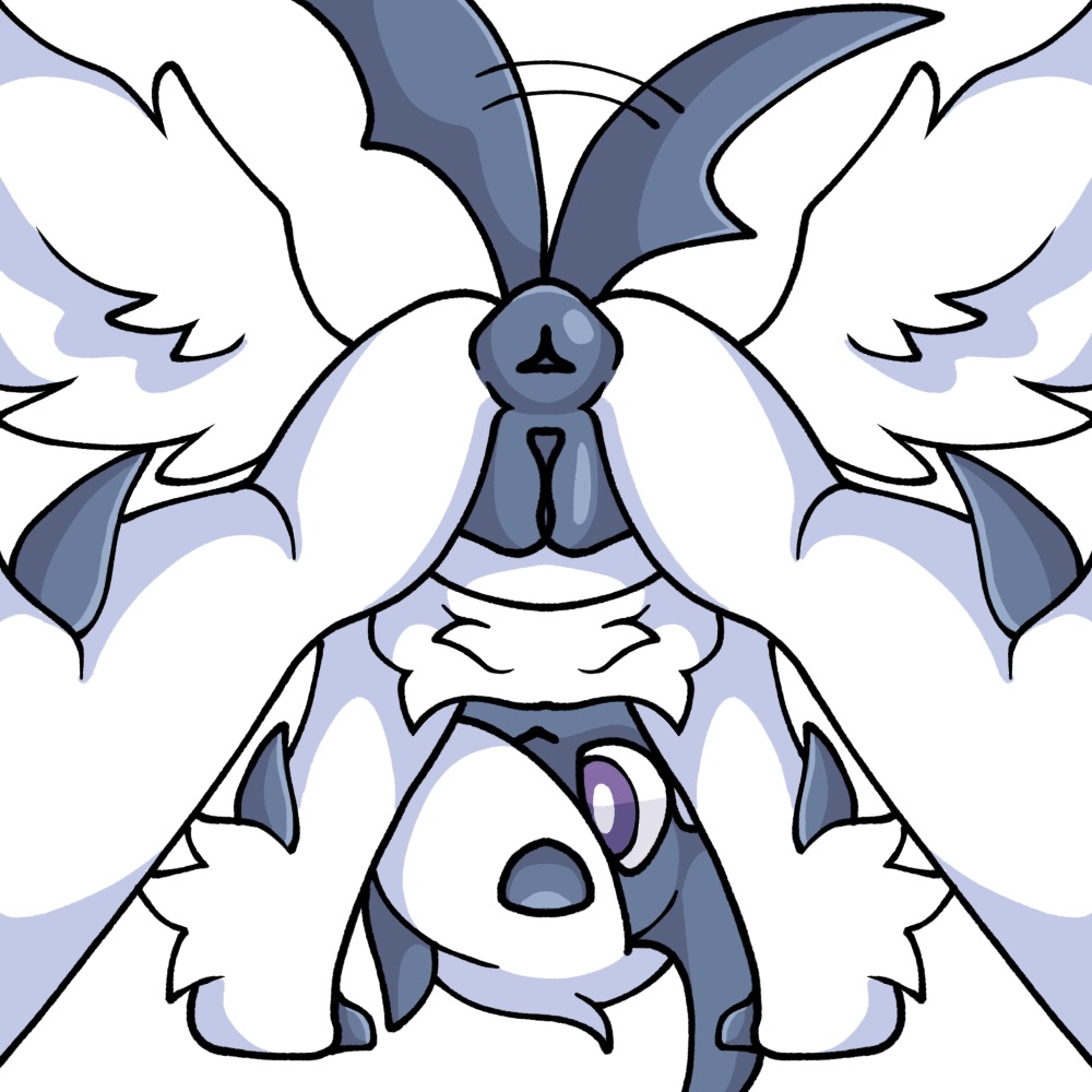 absol feral fluffy pokemon pokemon_(species) pussy upside-down woundedwitch