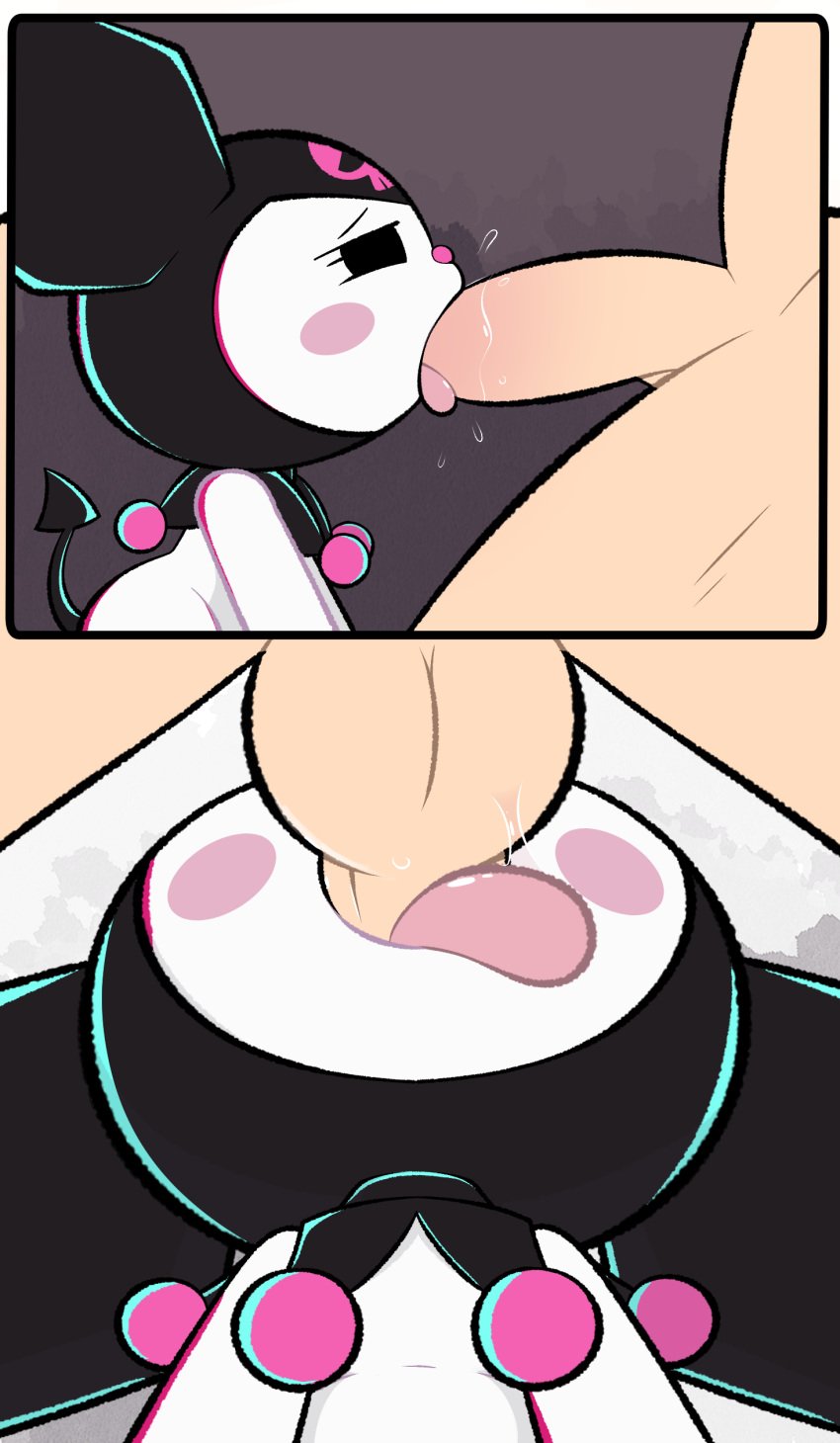 already uploaded, comic, fatalafterdark, fellatio, female, kuromi, male, male/female, oral, oral penetration, penis, penis in mouth, sanrio
