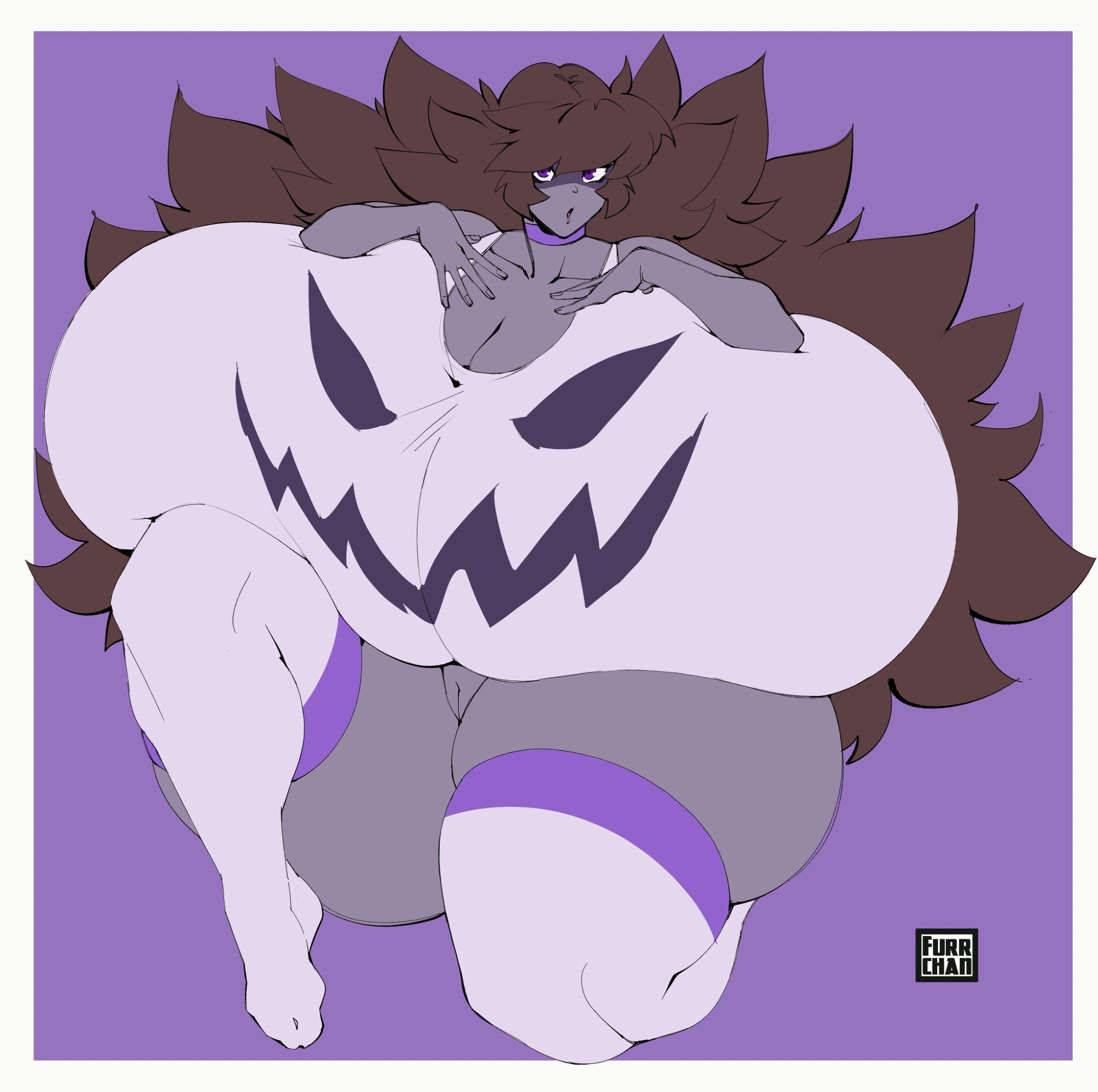 1girls, big breasts, breasts, cleavage, est (xytora), female, furrchan, huge breasts, hyper breasts, solo, solo female, tagme, thick thighs, wide hips, xytora