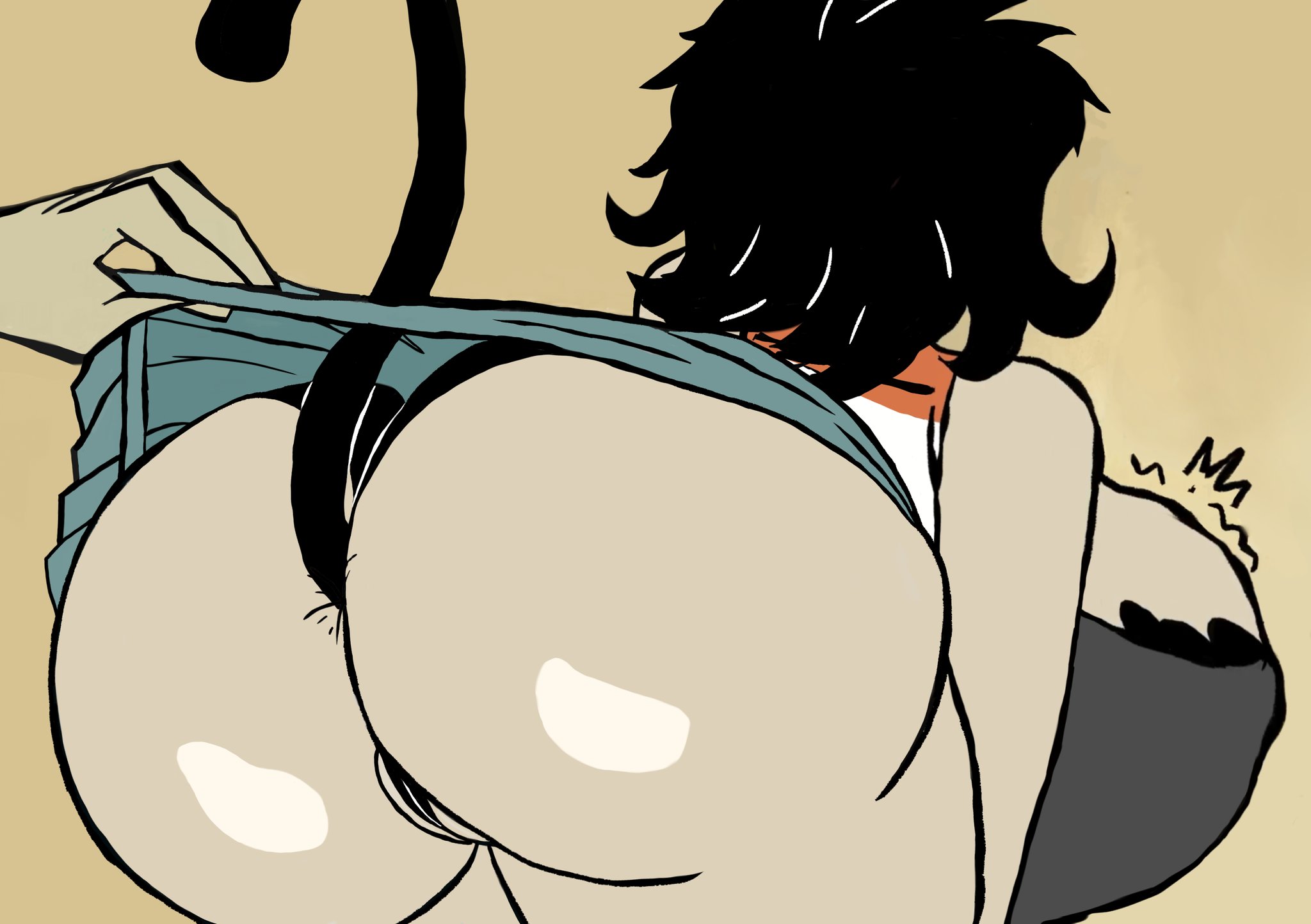 1girls, 5 alguma coisa, ass, ass focus, big ass, brazilian, brazilian female, cat ears, cat tail, female, goth, goth girl, jamily (5 alguma coisa), original character, panties, pulling skirt, sexually suggestive, sexy