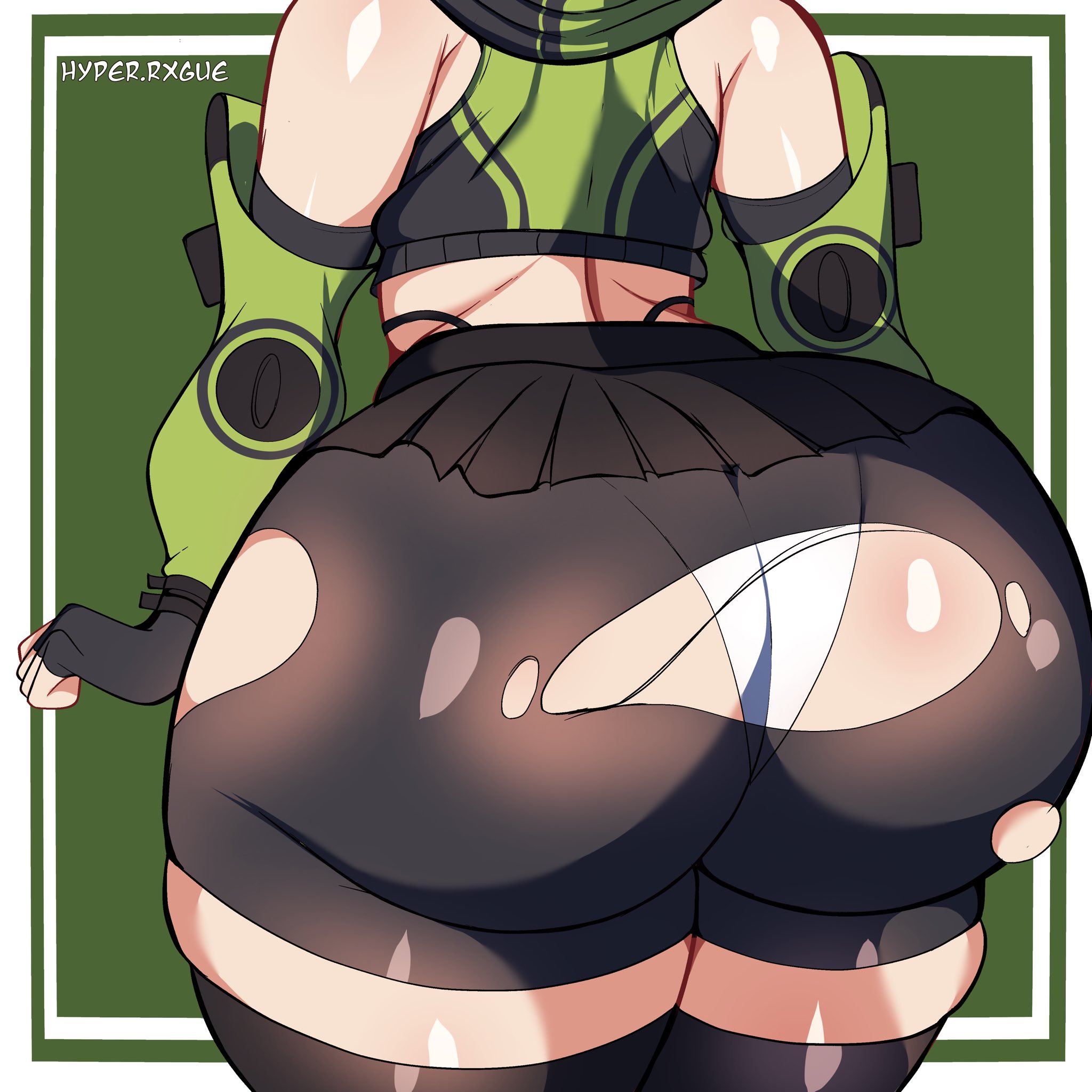 1girls, anby demara, ass, ass bigger than head, ass bigger than torso, big ass, bottom heavy, bubble butt, clothing, fat ass, female, female only, gluteal fold, huge ass, hyper, hyper ass, hyperrxgue, large ass, massive ass, panties, solo, thick ass, thick thighs, thunder thighs, wide hips, zenless zone zero