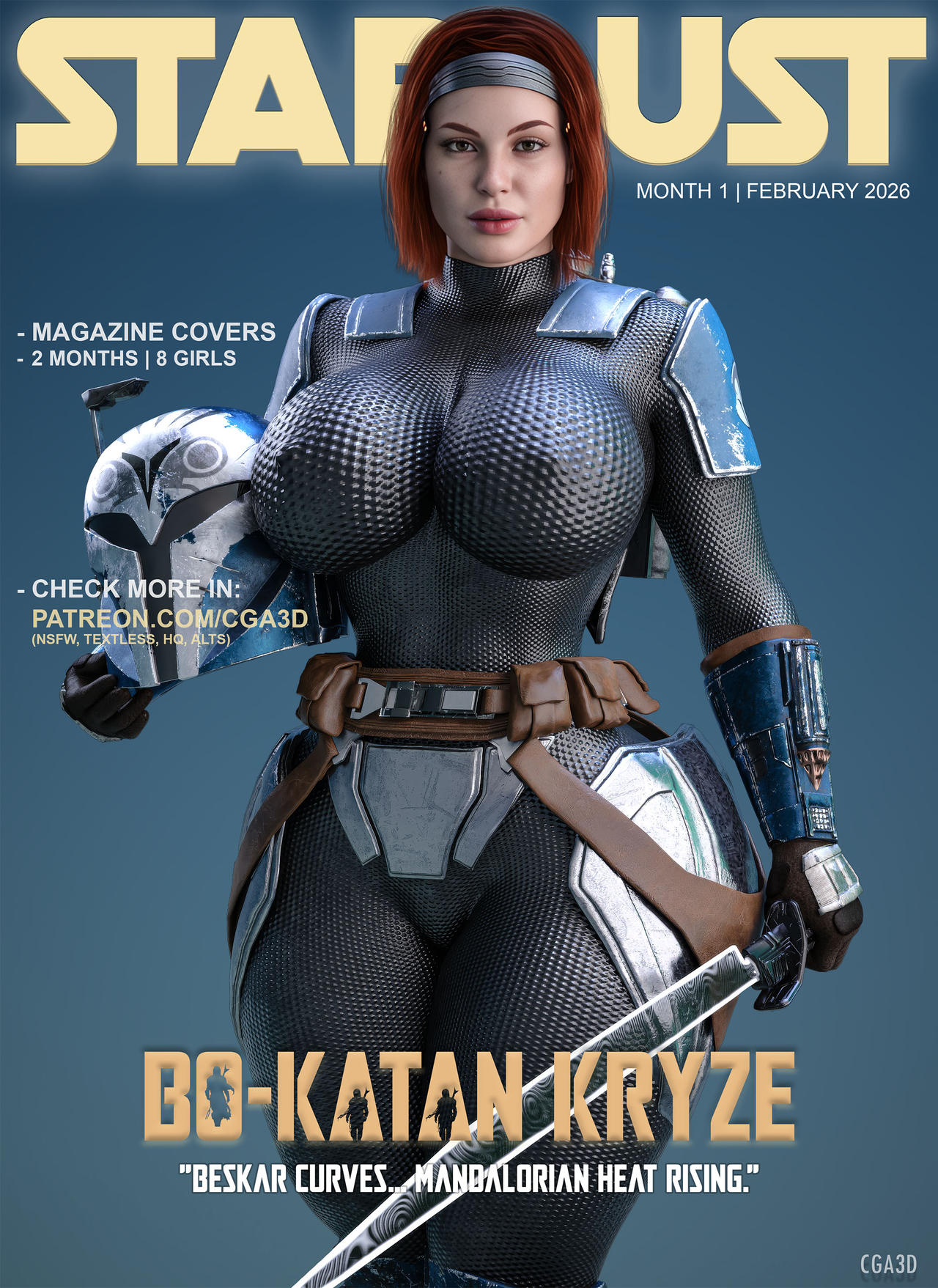 1girls, 3d, ass, big ass, big breasts, bo-katan kryze, breasts, bust, busty, cga3d, chest, clone wars, curvaceous, curvy, curvy figure, darksaber, erotichris, female, female only, hips, hourglass figure, huge ass, huge breasts, katee sackhoff, large ass, large breasts, legs, light skin, light-skinned female, lucasfilm, magazine, magazine cover, mandalorian, mature, mature female, slim waist, star wars, star wars rebels, the mandalorian, thick, thick hips, thick legs, thick thighs, thighs, top heavy, voluptuous, waist, wide hips