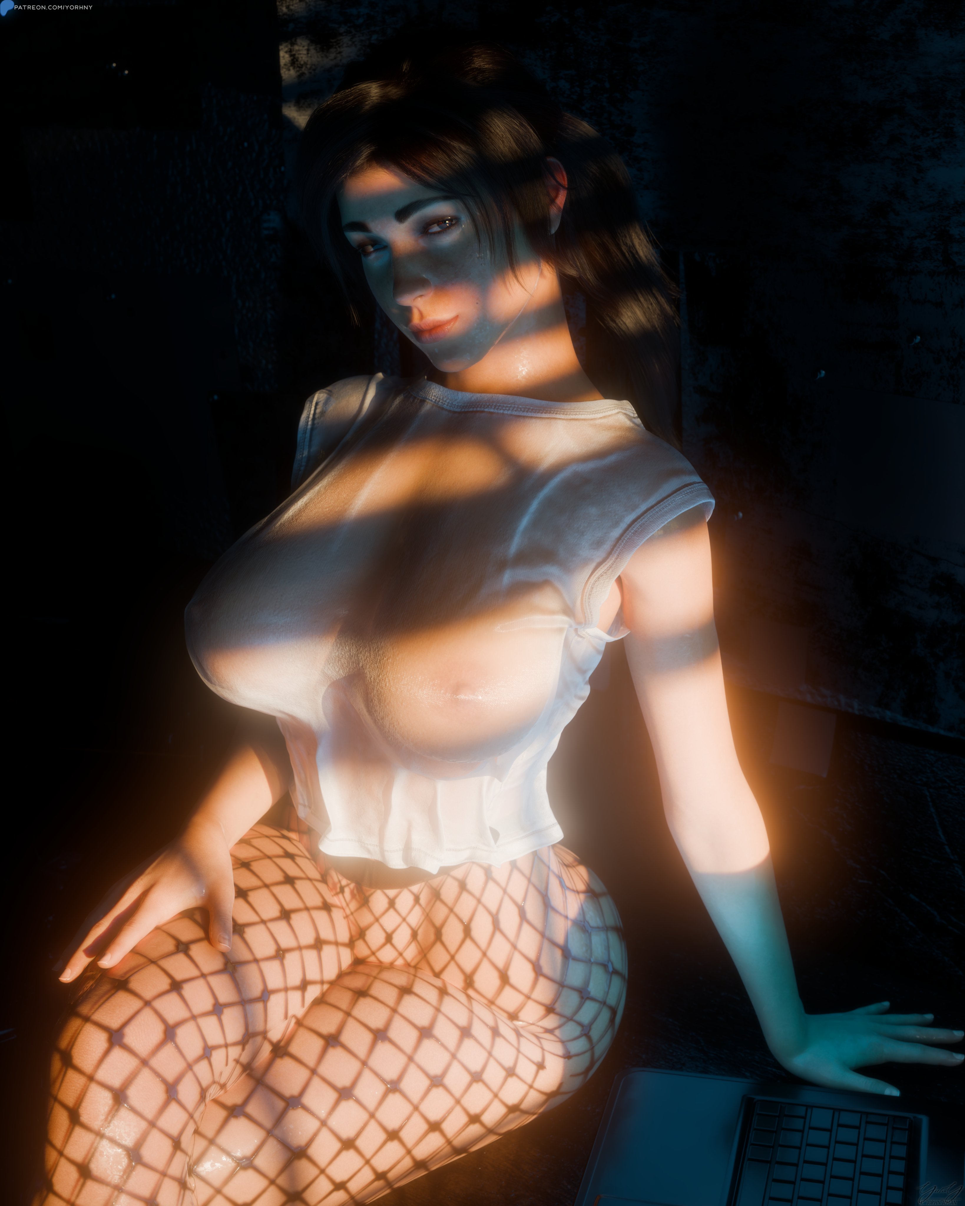 3d, busty, female, female focus, female only, hourglass figure, lara croft, lara croft (survivor), pinup, pinup pose, tagme, tomb raider, tomb raider (survivor), wide hips, yorhny
