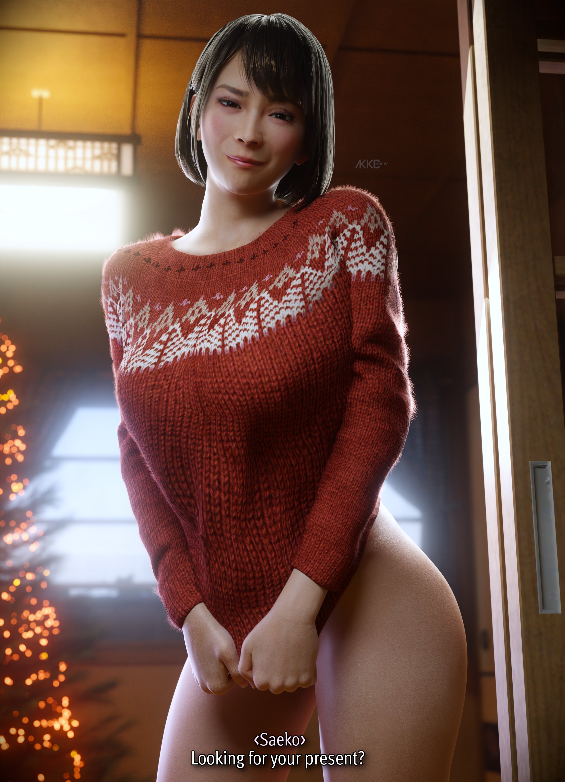 1girls, 3d, akkonsfw, asian, asian female, breasts, female, female torso, japanese, like a dragon (series), looking at viewer, pussy, ryuu ga gotoku, ryuu ga gotoku 8, saeko mukouda, showing off