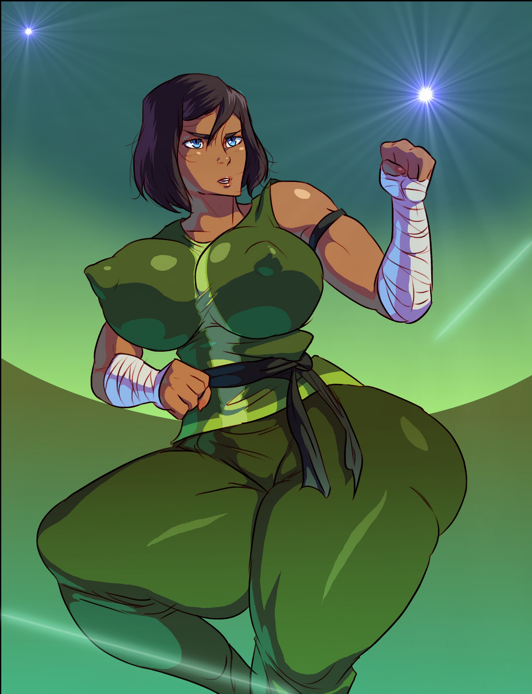 1girls, ass, avatar legends, avatar the last airbender, big ass, big breasts, bob cut, breasts, busty, cleavage, clothing, dark skin, dark-skinned female, erect nipples, erect nipples under clothes, female, female only, hourglass figure, huge ass, huge breasts, jay-marvel, korra, large breasts, large nipples, nipple bulge, nipple outline, nipples, the avatar, the legend of korra, thick thighs, voluptuous, water tribe