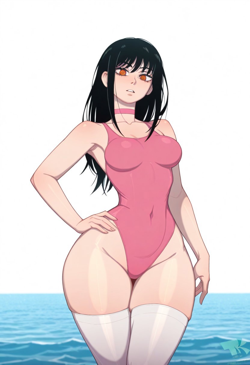 1girls, 2025, ai generated, bigtub7775, black hair, chainsaw man, female, female only, solo, solo female, tagme, yoru (chainsaw man)