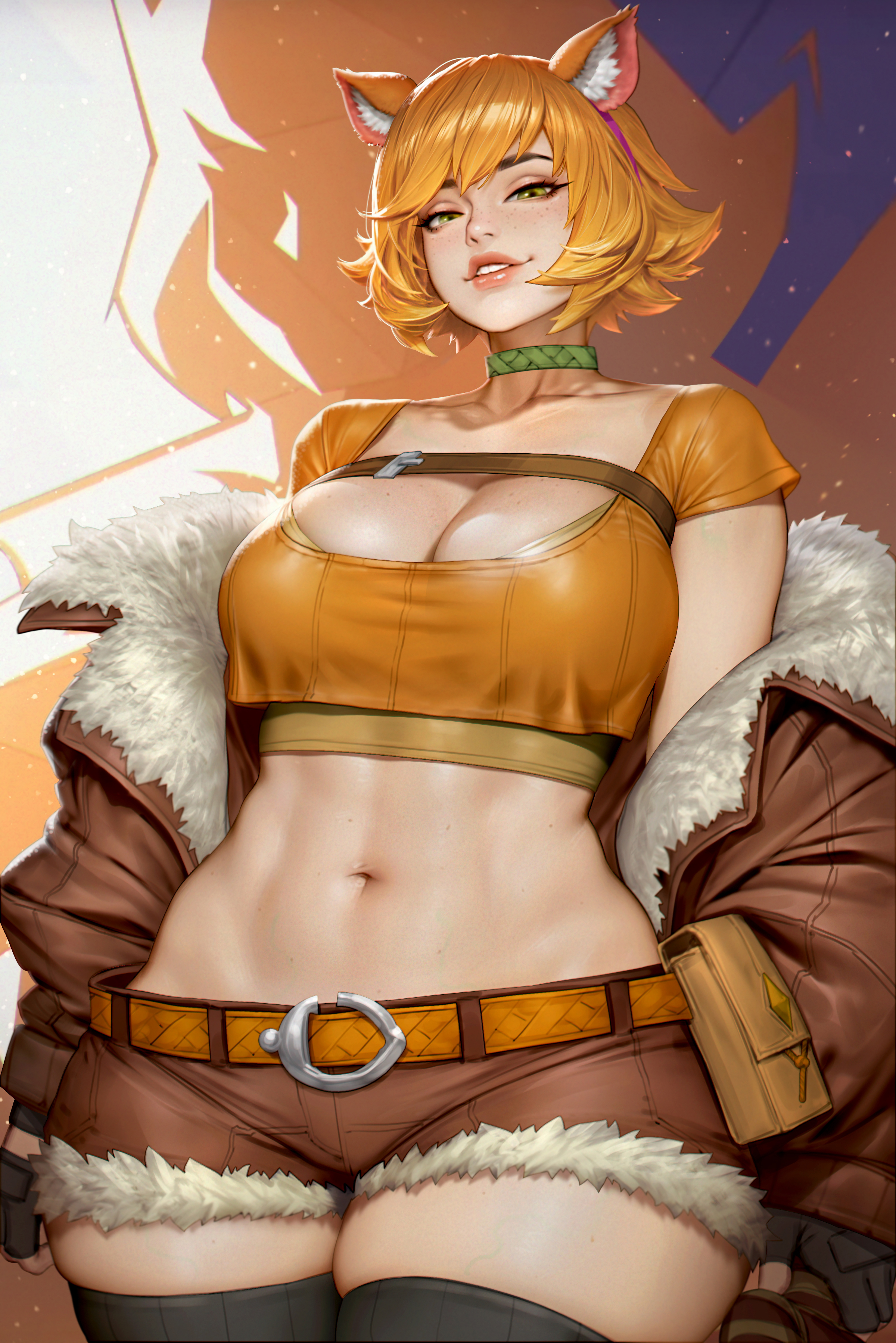 1girls, abs, ass, big ass, big breasts, breasts, cleavage, female, female only, huge ass, marvel, marvel comics, marvel rivals, midriff, navel, neoartcore, squirrel girl (marvel rivals), squirrel girl (marvel), thick thighs
