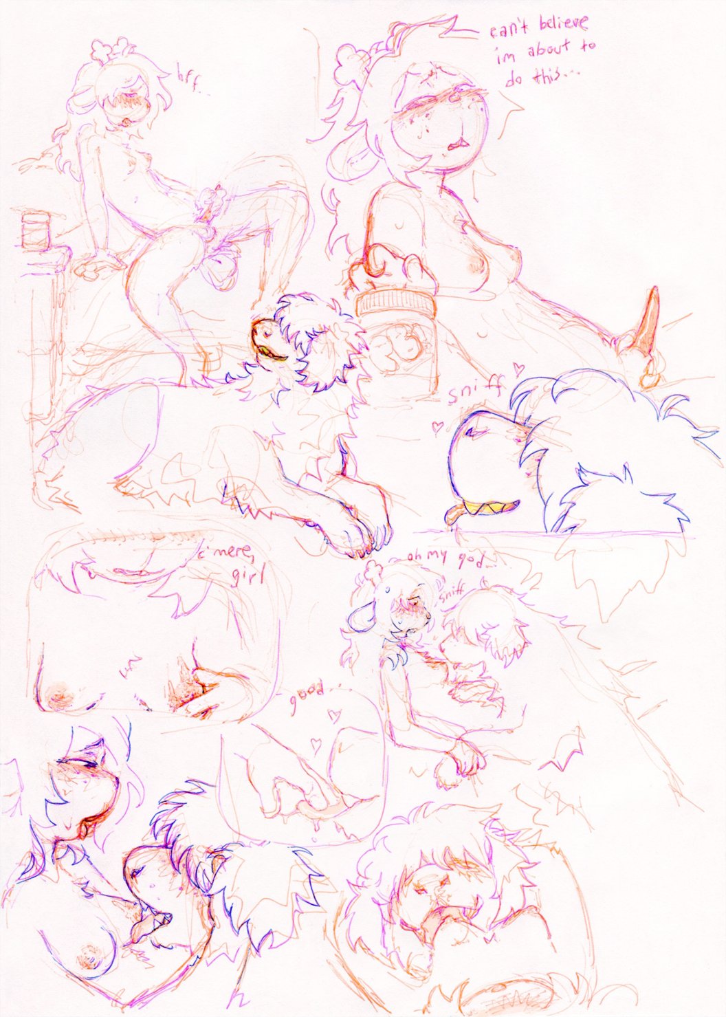 anthro_on_feral antlers balls canine deltarune dickgirl faeralperil feral feral_on_anthro food freckles futanari licking licking_breast licking_nipples nipples noelle_(deltarune) nude peanut_butter penis quadruped sketch susie_(deltarune) tapering_penis text tongue undertale_(series) zoophilia