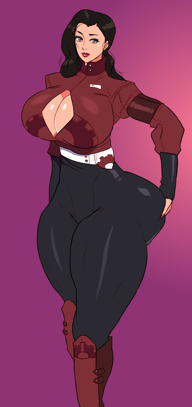 1girls, asami sato, ass, avatar legends, avatar the last airbender, big breasts, breasts, breasts bigger than head, busty, cleavage, cleavage cutout, clothing, eyeshadow, female, female only, huge ass, huge breasts, human, jay-marvel, large breasts, lipstick, makeup, solo, the legend of korra, voluptuous