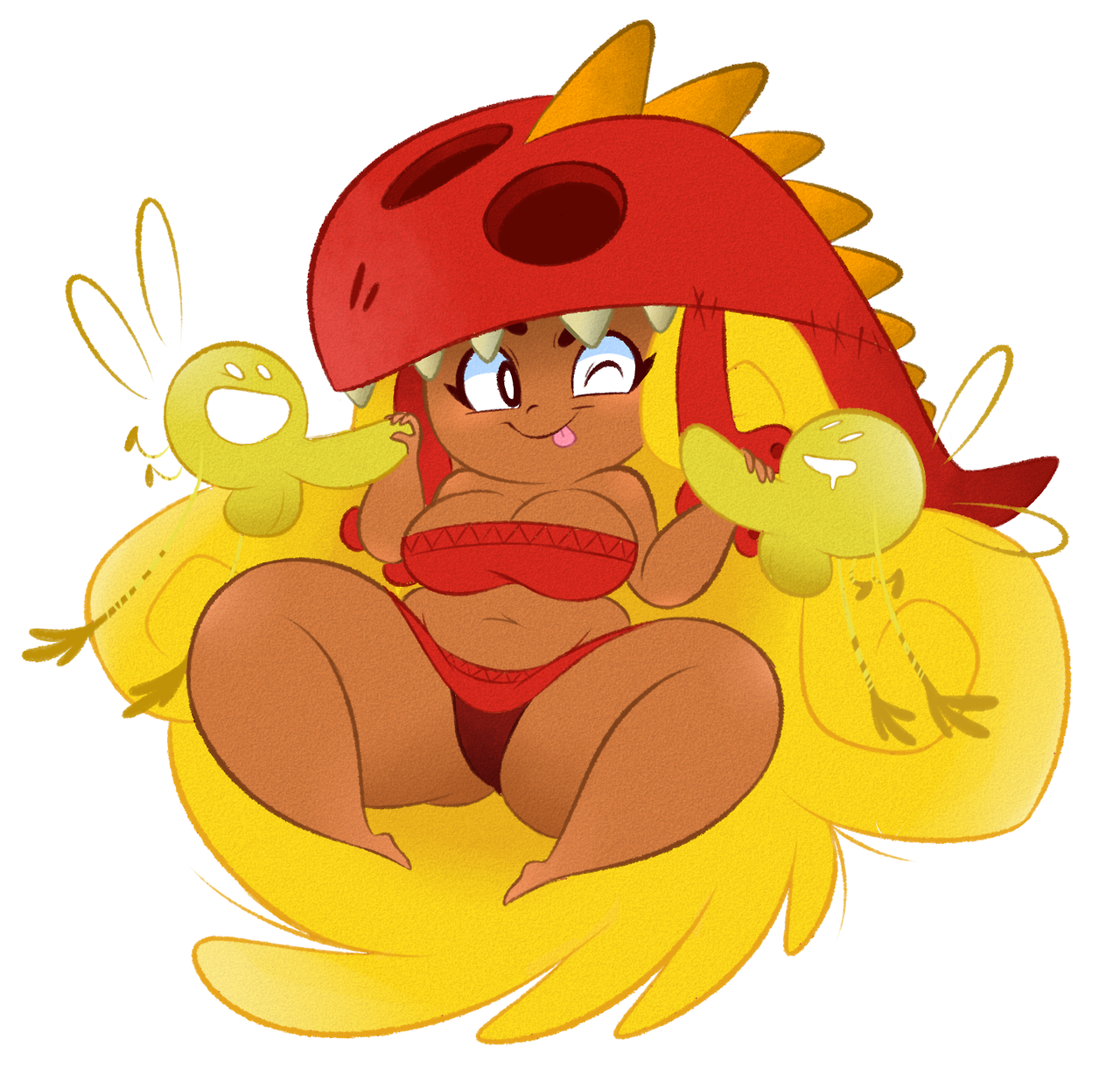 anal, anus, ass, ball with hyper features, balls, blonde hair, breasts, chubby, cum, dark skin, eating, edith up (rayman), fairy, female, flying, gangbang, goopygear, hat, hyper penis, lum (rayman), male, nude, nymph (rayman), panties, penis, plump, pussy, rayman (series), rayman origins, sex, small but hung, testicles, vagina