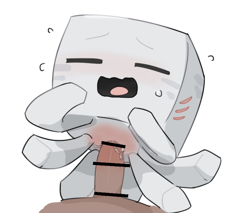feral, ghast (minecraft), ghastling (minecraft), human, human on feral, microsoft, minecraft, mojang, monster, penis, vaginal penetration