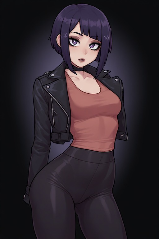 1girls, ai generated, ass, big ass, boku no hero academia, booty, breasts, butt focus, dark hair, dark purple hair, feet, female, female only, goth, gothic girl, jirou kyouka, kyoka jiro, kyokalovesxo, leather jacket, light-skinned female, medium breasts, my hero academia, nice ass, pale-skinned female, petite, petite body, petite female, punk girl, purple eyes, purple hair, slender body, small breasts, smaller female, solo, tight clothing, wedgie, wedgied female, yellow clothing, younger female