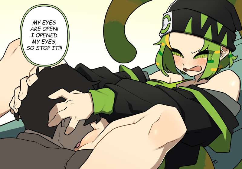 1boy, 1boy1girl, 1girls, chameleon, clothed, clothed sex, cunnilingus, devouring pussy, duo, eating pussy, female, female focus, hoodie, junkzero, licking pussy, male, male/female, oral sex, sex, short hair, short hair female, straight, tail