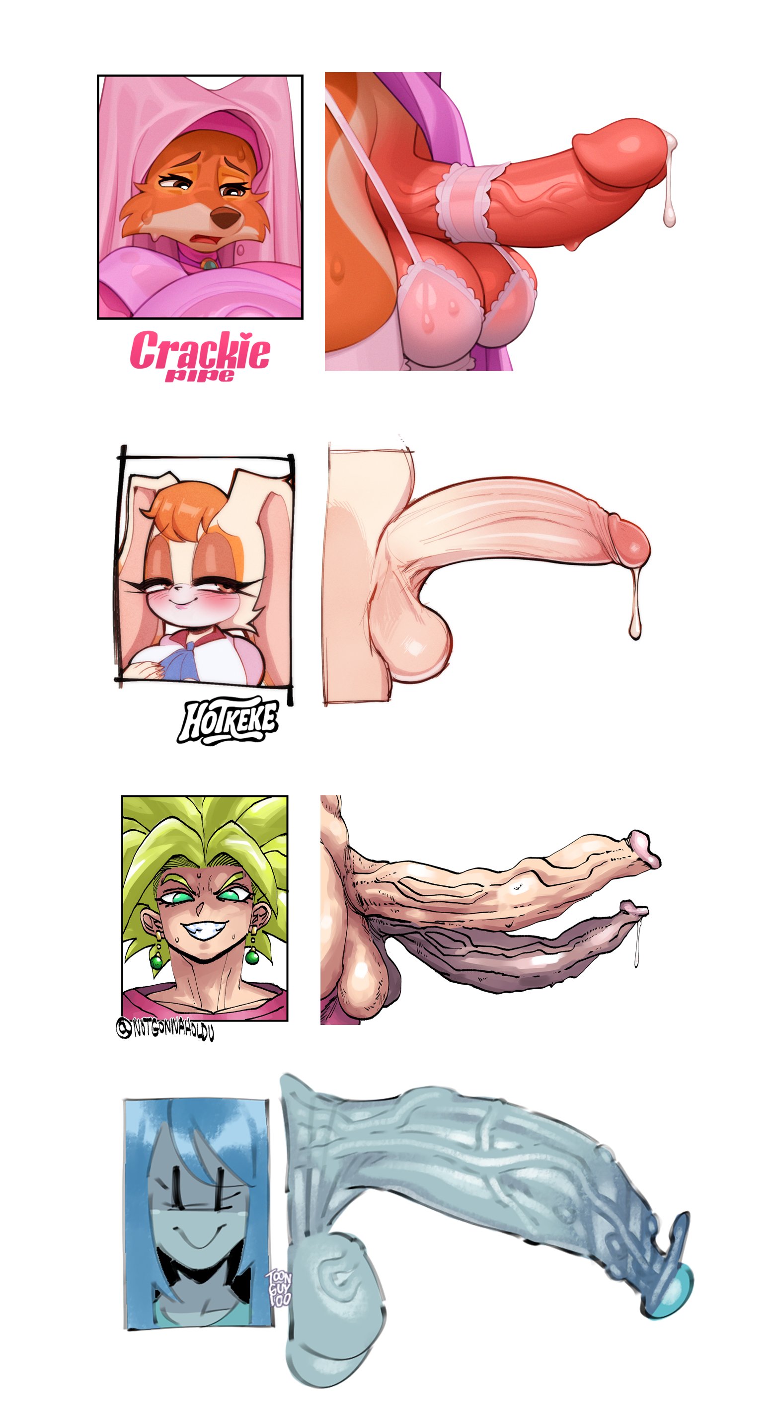 1anthro, 2d, 3humans, 4futas, cock chart, crackiepipe, dragon ball, erect penis, futa only, futanari, hotkeke, kefla, legendary super saiyan, long corona of glans penis, maid marian, multiple artists, notgonnaholdu, penis chart, robin hood (disney), sonic (series), sonic the hedgehog (series), spooky (shojs), spooky's house of jump scares, spooky's jump scare mansion, super saiyan, super saiyan 2, toonguy100, vanilla the rabbit, veiny, veiny penis