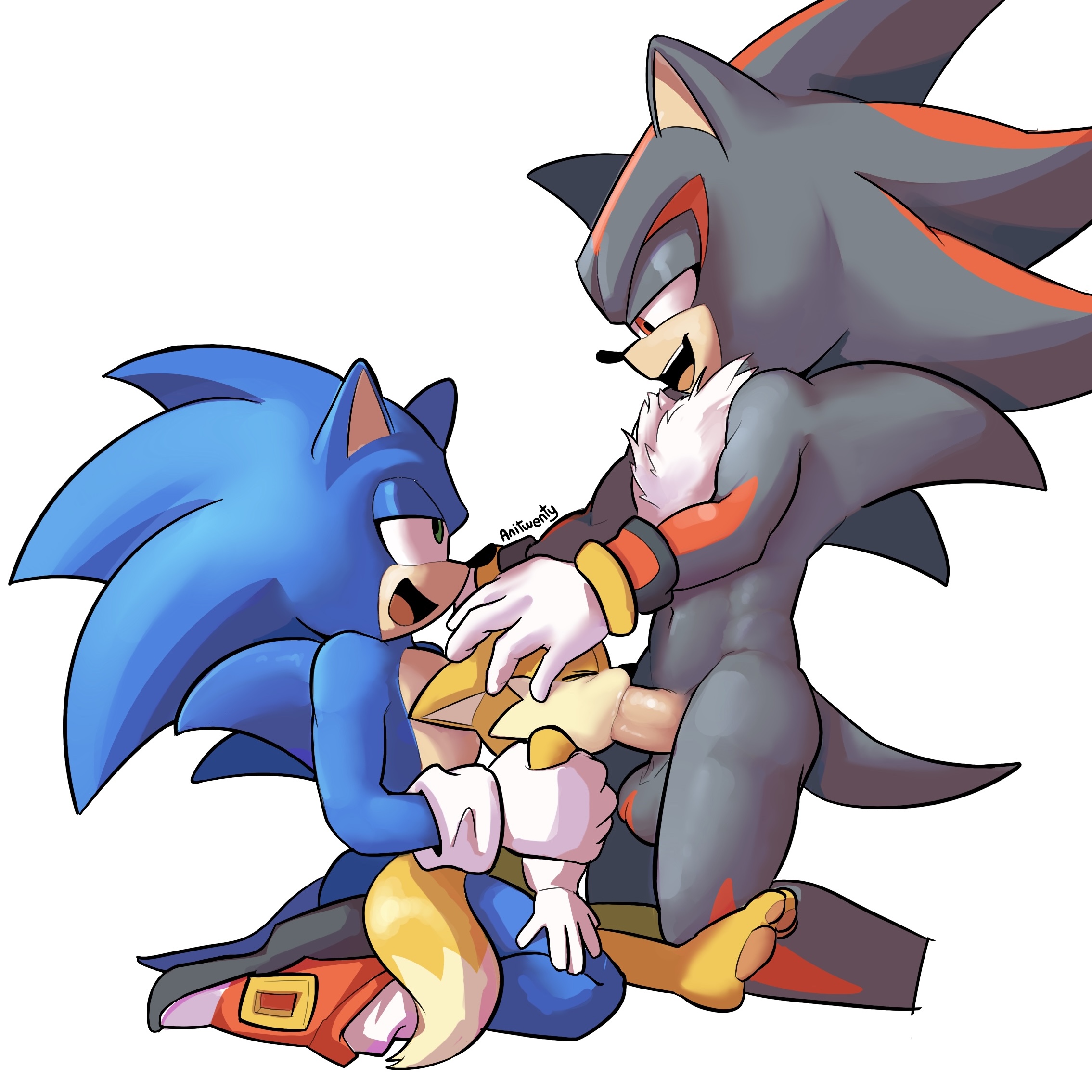 anitwenty, anthro, anthro on anthro, cub, gay, sega, shadow the hedgehog, sonic (series), sonic the hedgehog, sonic the hedgehog (series), tagme, tails the fox