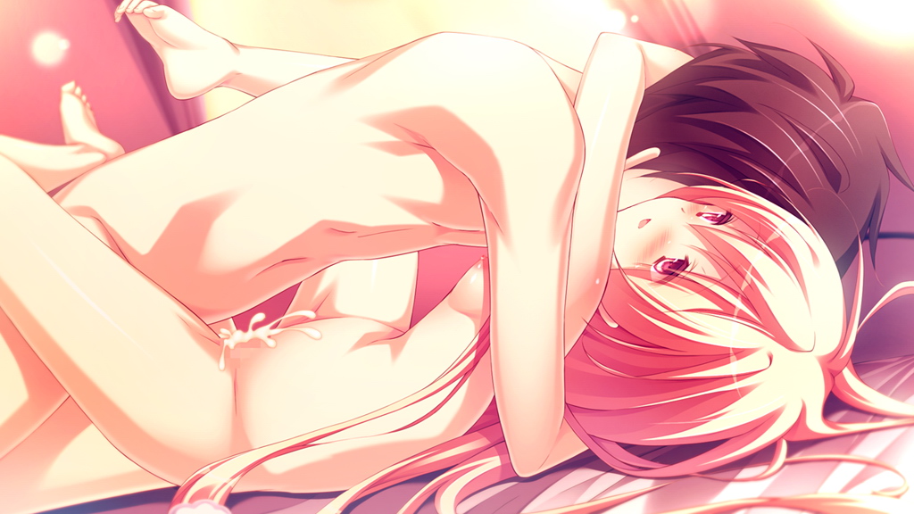 barefoot blonde_hair blush breasts carrot_lu_angora censored cum cum_in_pussy female game_cg kanojo_ga_ore_ni_kureta_mono._ore_ga_kanojo_ni_ageru_mono. long_hair mosaic_censoring nipples nude onomatope open_mouth purple_eyes sex shiratama vaginal_penetration