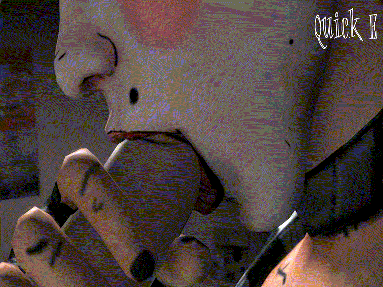 1girls, 3d, animated, beauty mark, blowjob, borderlands, choker, close-up, clothed, facepaint, fellatio, female, fingerless gloves, gif, goth, handjob, indoors, lipstick, mad moxxi, makeup, male, nail polish, oral, oral sex, penis, quick e, source filmmaker, tongue, uncensored